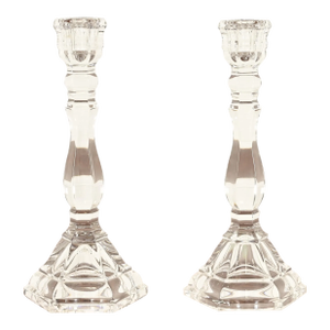 Tiffany & Co. Clear Crystal Candlesticks, Pair