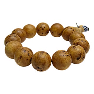 Chinese Light Cypress Beads Hand Rosary Praying Bracelet For Sale