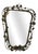 Italian Hand-Painted Floral Wrought Iron Mirror with Ribbon Motif, 1950s For Sale