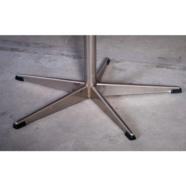 Round Rosewood Coffee Table on Steel Base, Denmark, 1960s For Sale - Image 9 of 10