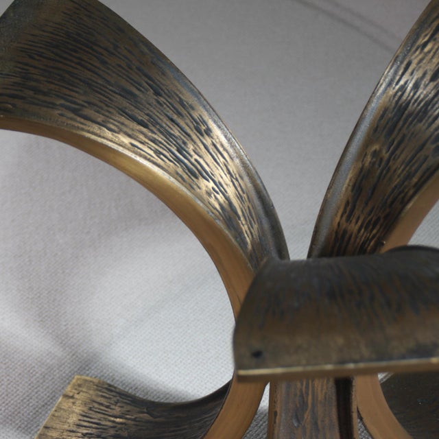 Brutalist Bronze and Glass Coffee Table, Germany, 1970s For Sale - Image 9 of 14