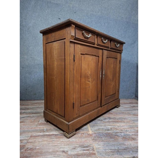 Brown Antique Brown Wooden Sideboard For Sale - Image 8 of 10