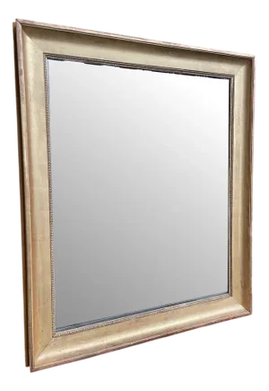 Restoration Louis Philippe Gilded Mirror with Gold Leaf