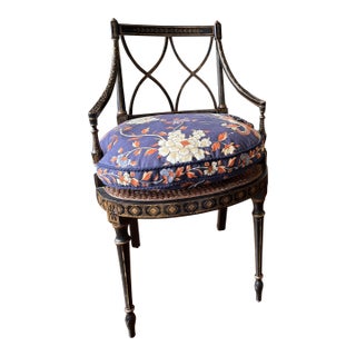 Vintage English Regency Caneback Chair For Sale