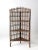 This antique wooden corner shelf features a twig-style design with a painted brown slat frame and four sturdy shelves....