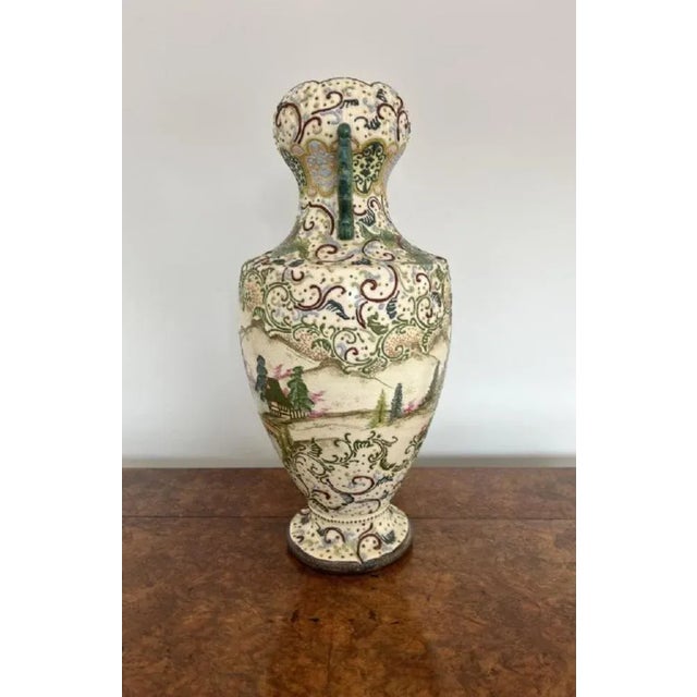 Ceramic Large Satsuma Vase, 1900s For Sale - Image 7 of 9