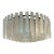 Contemporary Modern Clear Strips “Listelli” Murano Glass Burnish Flush Mount For Sale