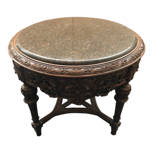 French Round Marble Top Table