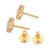 Gold Mid 20th Century Pair of Tiffany & Co. Vintage 18k Yellow Gold Swiss Cross Studs Earrings 7.8mm X 2.6mm For Sale - Image 8 of 10