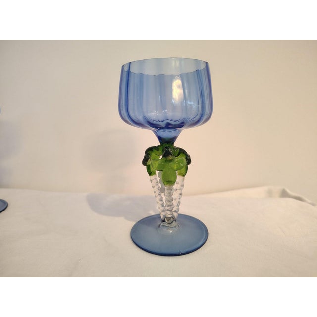 1920s Rare Art Deco Bimini Fritz Lampl Liqueur Glasses – Set of 6, Grape Motif For Sale In Portland, ME - Image 6 of 6