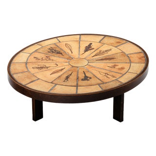 Les Herbiers Coffee Table by Roger Capron for Vallauris, 1960s For Sale