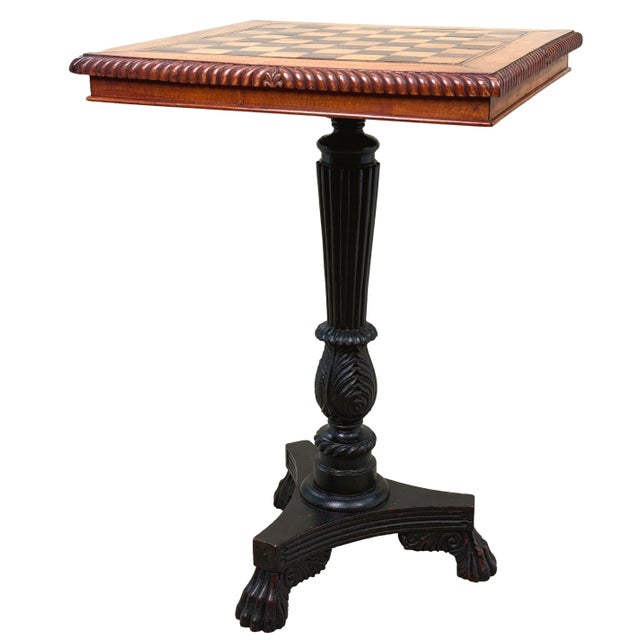 Anglo-Indian Satinwood and Padouk Chess Table, 1830 For Sale - Image 13 of 13