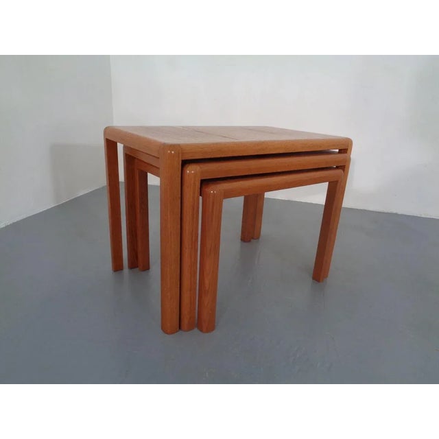 1960s Teak Nesting Tables by Kai Kristiansen for Vildbjerg Møbelfabrik, 1960s, Set of 3 For Sale - Image 5 of 18