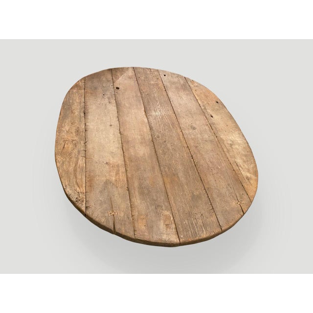 Andrianna Shamaris Wabi Sabi Teak Wood Oval Coffee Table For Sale - Image 17 of 18