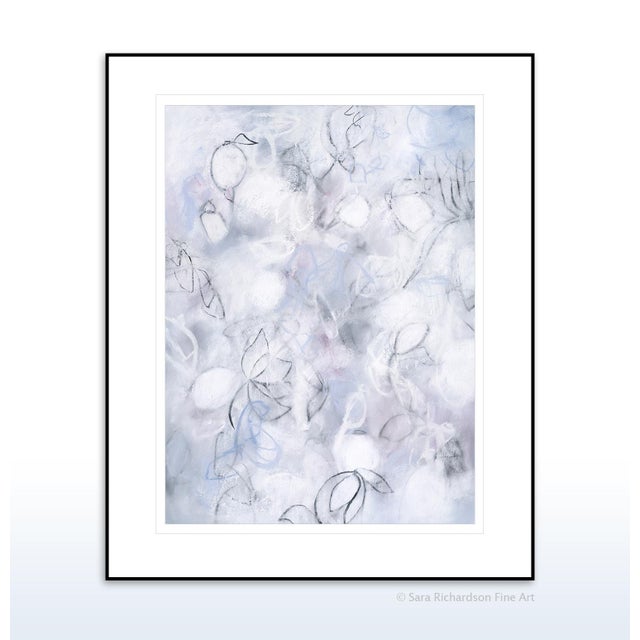 2020s Float No.14 - Vertical Textured Abstract Drawing on Paper in Soft Lavender For Sale - Image 5 of 6