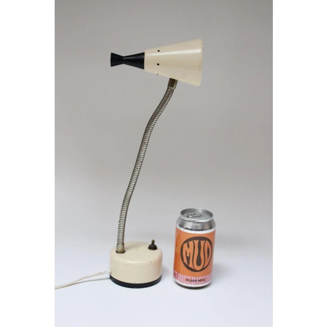 Small Mid-Century Atomic Gooseneck Beside Table/Task Lamp For Sale - Image 9 of 12