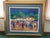 Wood Jean-Claude Picot Signed Print Paris Eiffel Tower Carnival Colorful Custom Mat With Gold Wooden Frame For Sale - Image 7 of 7