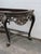 French Painted Black Heavy Carved Marble Top Large Long Console Entry Table 6381 For Sale In Miami - Image 6 of 12