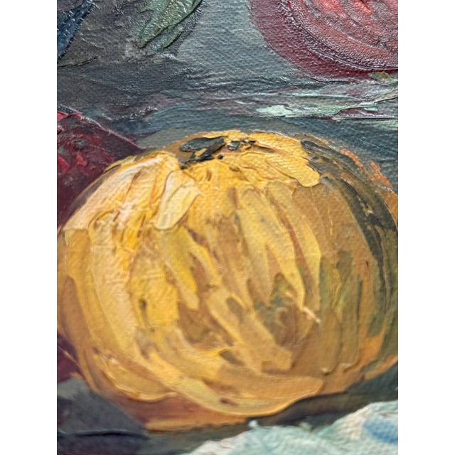 Mid-Century European Impasto Still Life on Canvas by Dutch Artist William Stam For Sale - Image 14 of 16