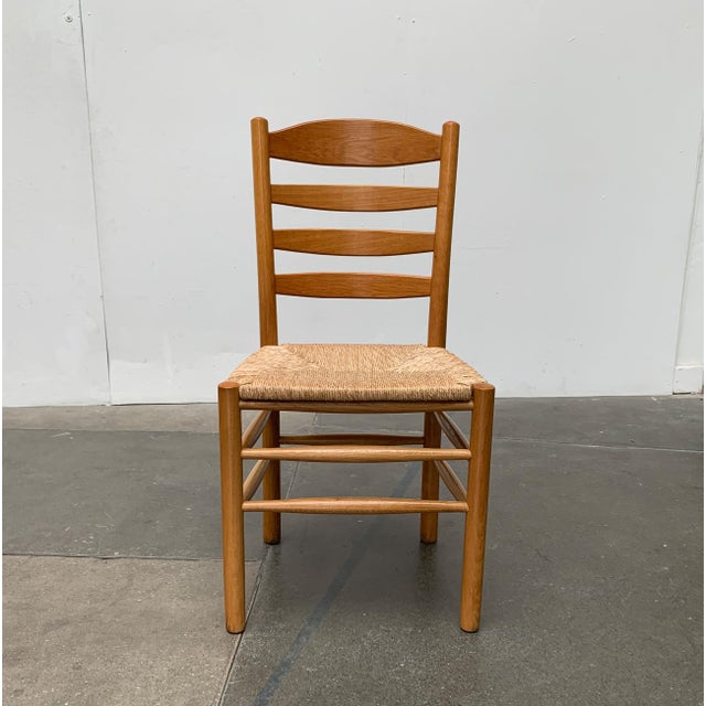 Set of Scandinavian Papercord Bench and Chair in Oak from TS For Sale - Image 9 of 18