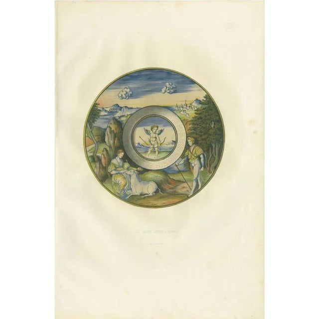 Mid 19th Century Delange, Plate with Unicorn of Museo Correr, 1869, Print For Sale - Image 5 of 5