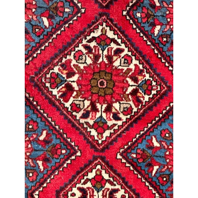 Blue Vintage Hamadan Runner, 1980s For Sale - Image 8 of 18