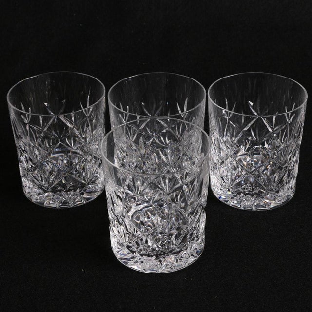 Tiffany & Co. Sybil Crystal Double Old Fashioned Glasses Set of 4