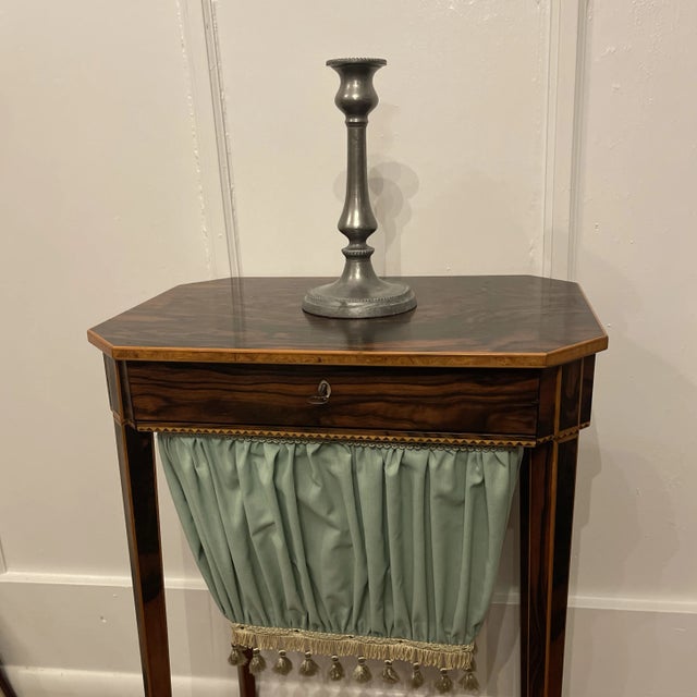 Mid 19th Century Antique Pewter Candlestick For Sale - Image 5 of 5