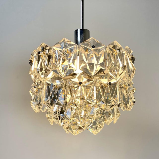 Vintage Crystal Ceiling Light from Kinkeldey For Sale - Image 9 of 11
