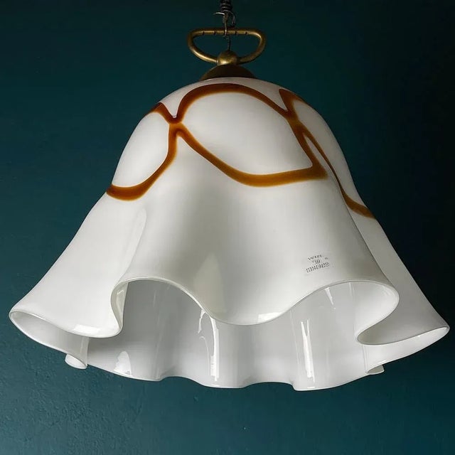 Vintage Murano Glass Pendant Wallpaper Lamp from Vetri Murano, Italy, 1970s For Sale - Image 6 of 13