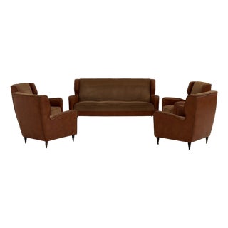 Armchairs and Sofa attributed to Paola Buffa, 1950s, Set of 5 For Sale