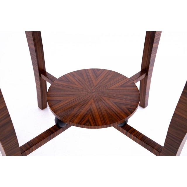 Brown Polish Art Deco Coffee Table, 1950s For Sale - Image 8 of 9