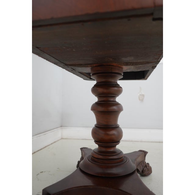 Antique American Empire Mahogany Game Table For Sale - Image 18 of 18