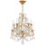 Metal Italian Crystal Drop and Giltwood Chandelier For Sale - Image 7 of 7