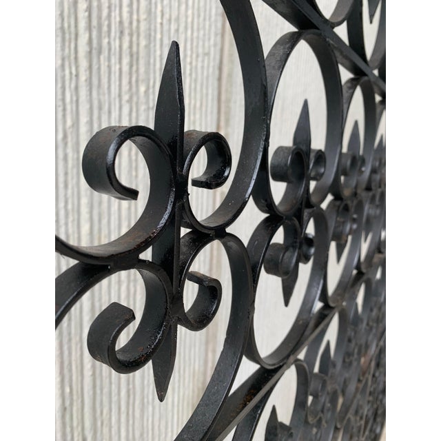 Large Decorative Wrought Iron Filigree Screen Room Divider For Sale - Image 13 of 18