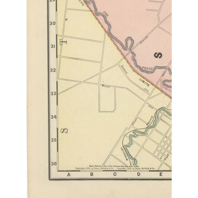 Black Antique Map of St. Louis with Forest Park from Rand McNally, 1899 For Sale - Image 8 of 12