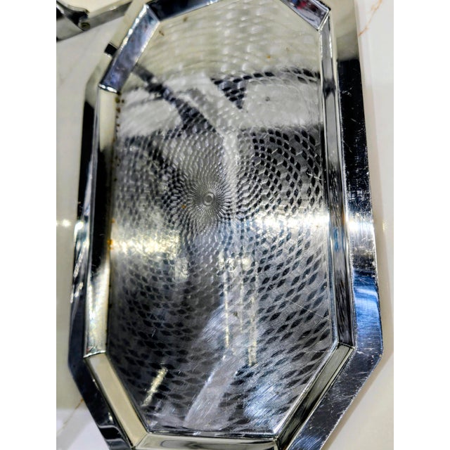 Chrome 1930s Chase Brass & Copper Company Art Deco Chrome Three-Tier Octagonal Serving Stand For Sale - Image 8 of 11