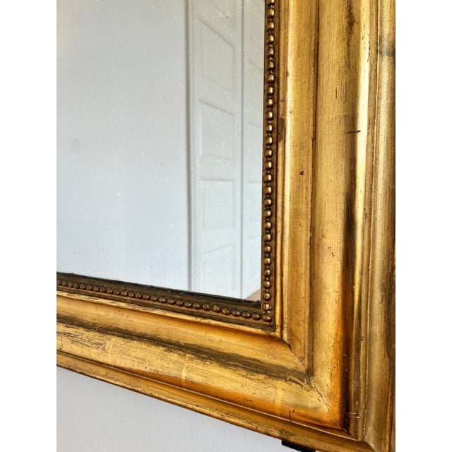 Large Antique French Louis Philippe Giltwood Mirror – Late 19th Century For Sale - Image 9 of 12