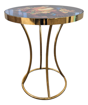 Glass and Brass Coffee Table, 1980s