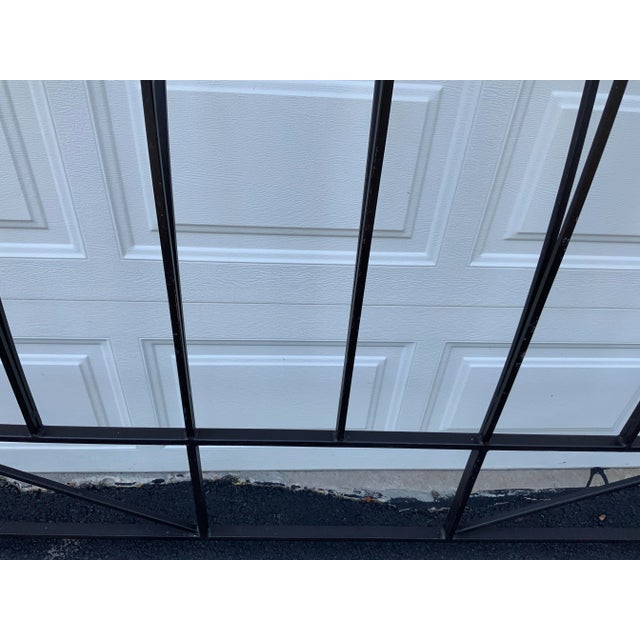 Black 1970s Forged Iron Queen Size Headboard & Footboard For Sale - Image 8 of 13