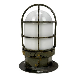 Industrial Proof Cage Nautical Table or Wall Lamp, 1960s For Sale