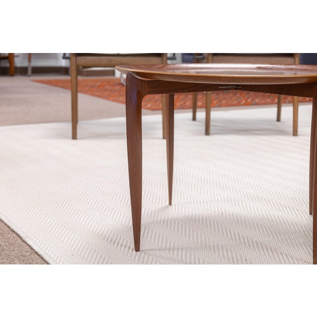 1950s Vintage Engholm & Wilumsen for Fritz Hansen Teak Tray Top Side or Coffee Table For Sale - Image 5 of 6