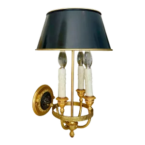 Single French Empire Style Gilt Bronze Lion Wall Sconce