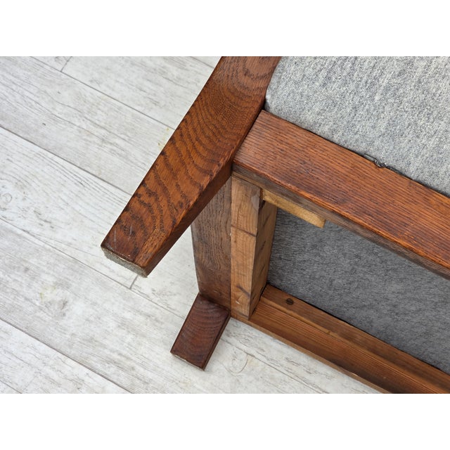 Brown Vintage Scandinavian Two-Seater Sofa in Oak, 1950s For Sale - Image 8 of 18