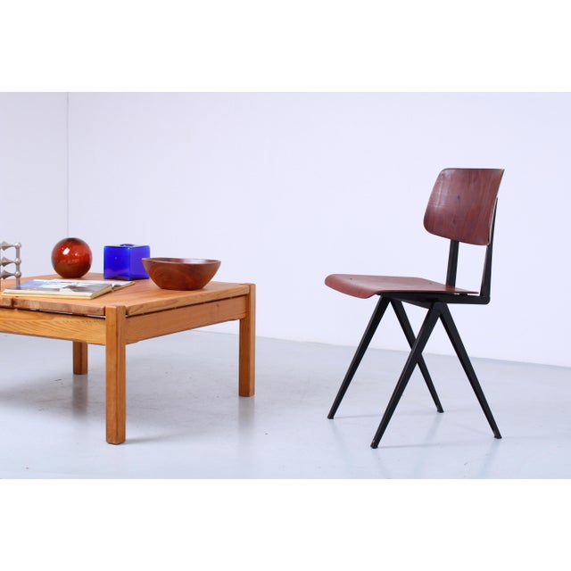 Original old sixties dining chair by Galvanitas. Black frame, dark brown pagwood. Galvanitas can be mentioned in the same...