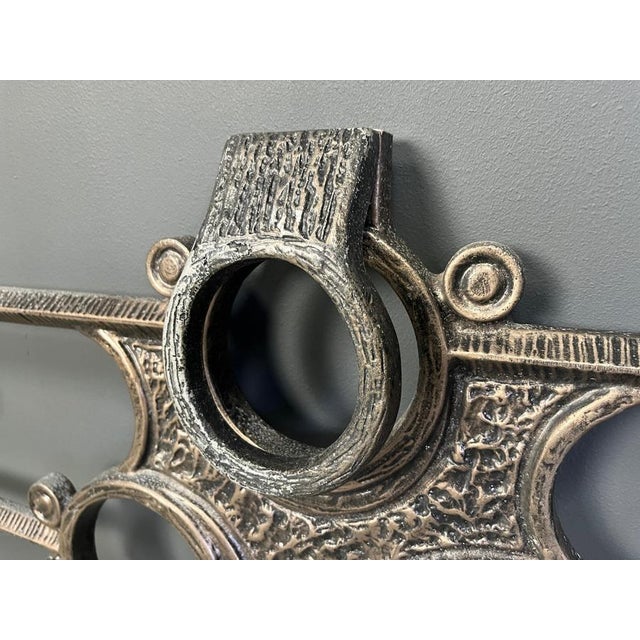 Metal Brutalist Wall Sculpture, 1970s For Sale - Image 7 of 10