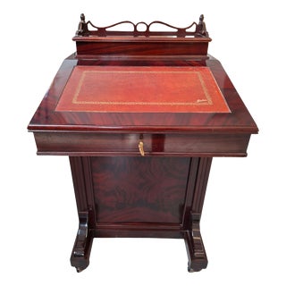 Davenport Mahogany Writing Desk, 1980 For Sale