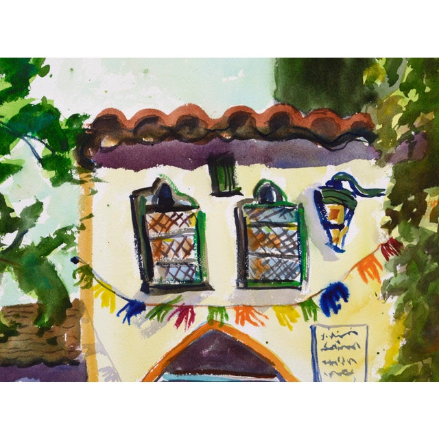 2010s "Fete #2", Archway Decorated With Flags for the Festival Landscape by Karen Druker For Sale - Image 5 of 9