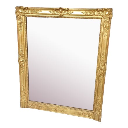 English Gilt Overmantle Mirror For Sale