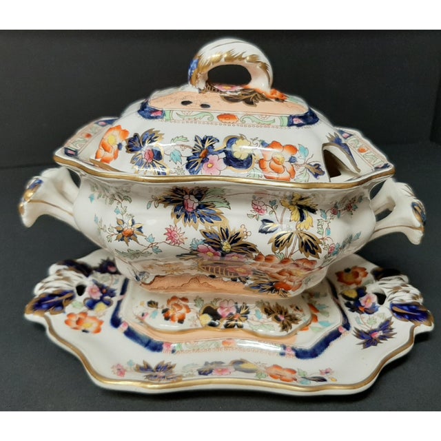 Antique Masons Patent Ironstone China Sauce Tureen Chairish
